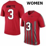 NCAA Ohio State Buckeyes Women's #3 Damon Arnette Throwback Nike Football College Jersey ABA7745RU